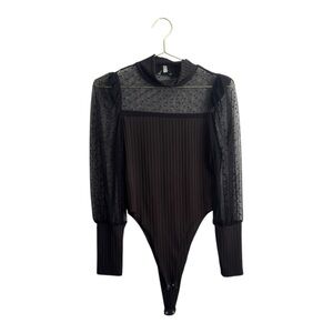 Charlotte Russe Black Mesh Bodysuit